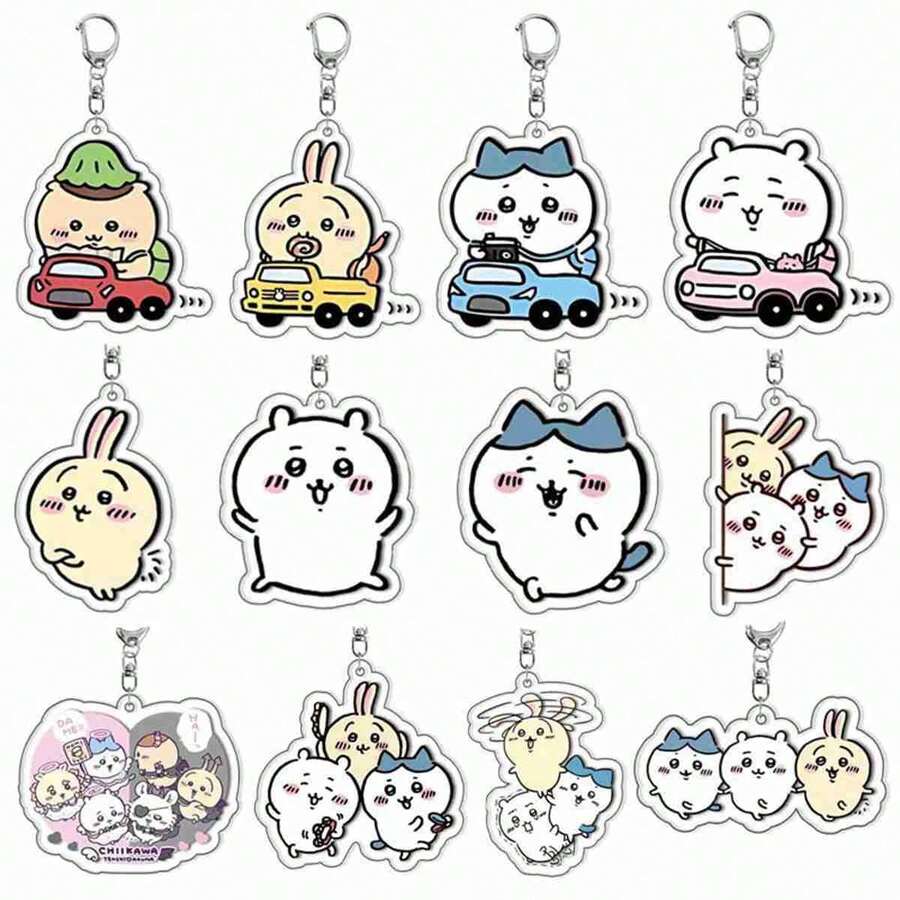 1pc 2026 Popular Japanese Anime Cute Acrylic Keychain, Newly Launched! Designed With Fun And Unique Patterns, Double-Sided Transparent And Adorable Design Can Be Hung On Keys, Bags And Backpacks, Adding A Highlight To Daily Outfits. - Multicolor - View 1