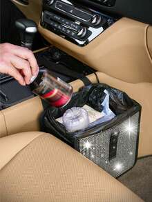 镶钻车载垃圾桶 | 车载收纳整理袋 | 座椅靠背收纳袋 | 悬挂式收纳袋 | 车载垃圾桶 | 汽车内饰装饰配件 | 可收纳杂物（瓶子、背包挂饰、车钥匙等） | 车载收纳方案 | 汽车配件 - 多色 - 查看 6