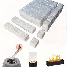 50pcs Carbon Fiber Burning Chips - Designed Specifically For Bioethanol Tabletop Fireplaces. Includes Ethanol Fuel Suitable For Indoor/Outdoor Fireplaces, Camping, Barbecue And Cooking Scenarios. Easy To Use. - Regular - View 2