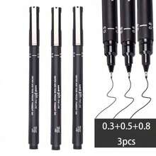 1pc Precision Micro-Tip Pen /Fine LinePen / Technical Drawing Pen - WaterproofMedium Tip, Suitable ForSketching And Office Documents, SchoolSupplies, Back To School - Fine Pen - View 11