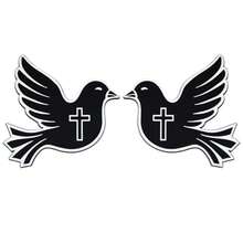 Dove Elem Religious  Badge 3D Custom Car Decal Sticker  Car Truck SUV Durable Exter Trunk Ood Fender Set Of 2 (W) - Trắng - Xem 7