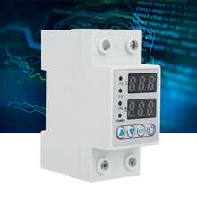 Overvoltage Undervoltage Protector LED Adjustable Self Reset Current Protector AC 220V - Blanco - Ver 9