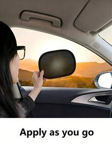夏季汽车迷你遮阳帘，静电吸附无痕，汽车侧窗遮阳板 - 小型遮陽擋 - 查看 4