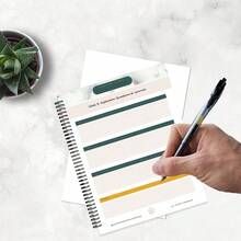 Sổ tay đọc Kinh Thánh một năm, Sổ nhật ký học tập bìa xoắn A5, Kế hoạch đọc Kinh Thánh 52 tuần với chủ đề hàng tuần và câu hỏi suy ngẫm, Sổ lập kế hoạch tâm linh cho sự phát triển tâm linh, Đồ dùng Cơ Đốc giáo, Sổ nhật ký, Quà tặng Ngày của Mẹ - A5 - Xem 4