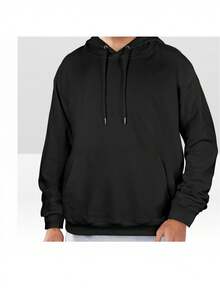 1pc Women'S Malachi Barton Character Printed Fleece Hoodie, A Loose-Fitting Jacket For Autumn And Winter,  Casual Style, The Perfect Holiday Gift - 黑色 - 查看 4