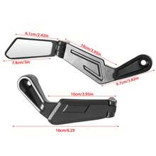 Universal Motorcycle Aluminum Alloy Bullhorn Hand Guards With Integrated Folding Rearview Side Mirrors | CNC Handlebar Handguard Bar End Protector Fit For Kawasaki, Suzuki, Ducati, CFMOTO - A - View 4