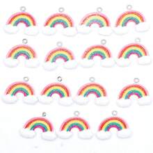 树脂仿真彩虹吊坠 DIY 耳环项链钥匙扣饰品配件 - 彩色 - 查看 7