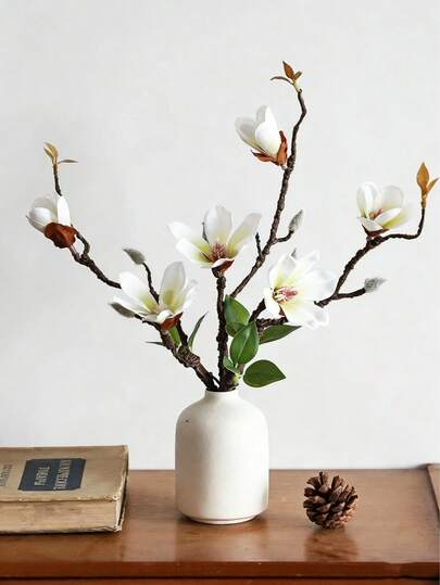 家居卧室客厅装饰复古宫廷风格双头小玉兰单枝