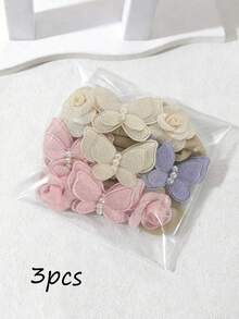 1/3 Peças Novo Headband Floral Feito à Mão, Acessórios de Cabelo Doces e Fofos para Meninas, Versátil para Uso Casual Diário e Sessão de Fotos - Multicolorido - Visão 3