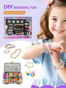 NEUSNEY DIY Beaded Necklace & Bracelet Craft Kit, Creative Jewelry Making Supplies, Children's Toy Set, Gift For Girls, Birthday Present (Some Accessories Are Randomly Included, Cannot Be Specified) - Multicolor - View 6