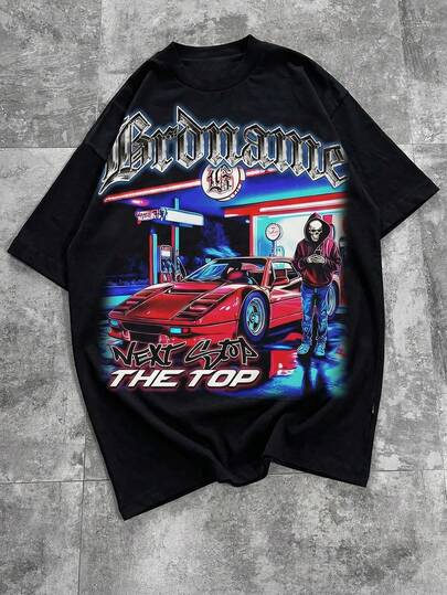 Men's Casual Versatile Minimalist Printed Short Sleeve T-Shirt