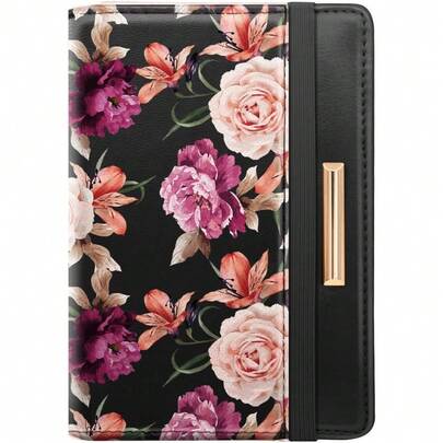 护照夹套 RFID 防盗刷 可爱超薄旅行护照钱包 女士款 黑色