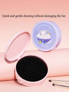Makeup Brush Dry Cleaning Sponge Washing Box, Easy & Quick Brush Cleaning, No Water Needed, Powder Residue Removal, Slouchy & Portable, Reusable - Purple - View 5