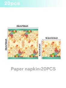 10个装夏威夷风情一次性纸托盘，提基派对用品，热带夏威夷托盘，夏季海滩服务托盘，热带阿罗哈生日派对用品装饰，夏季派对，生日派对，节日派对用品 - 彩色 - 查看 6