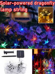 1 conjunto de luzes solares em formato de borboleta, com LEDs 3D em formato de borboleta, iluminação com gradiente multicolorido, à prova d'água, ideal para decoração de jardins, feriados, casamentos, acampamentos e festas. - Multicolorido - Ver 1