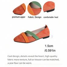 Giày bệt nữ thanh lịch, kiểu dáng preppy, phối nhiều mảnh, có quai thun, thích hợp cho công sở. - Màu Cam cháy - Xem 5