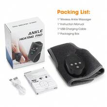 Hailicare 4 chế độ nhiệt, 4 chế độ rung, máy mát xa chân rung và sưởi ấm 3 trong 1, sạc không dây, dùng được cho cả chân trái và chân phải, quà tặng ngày lễ - Xám - Xem 12