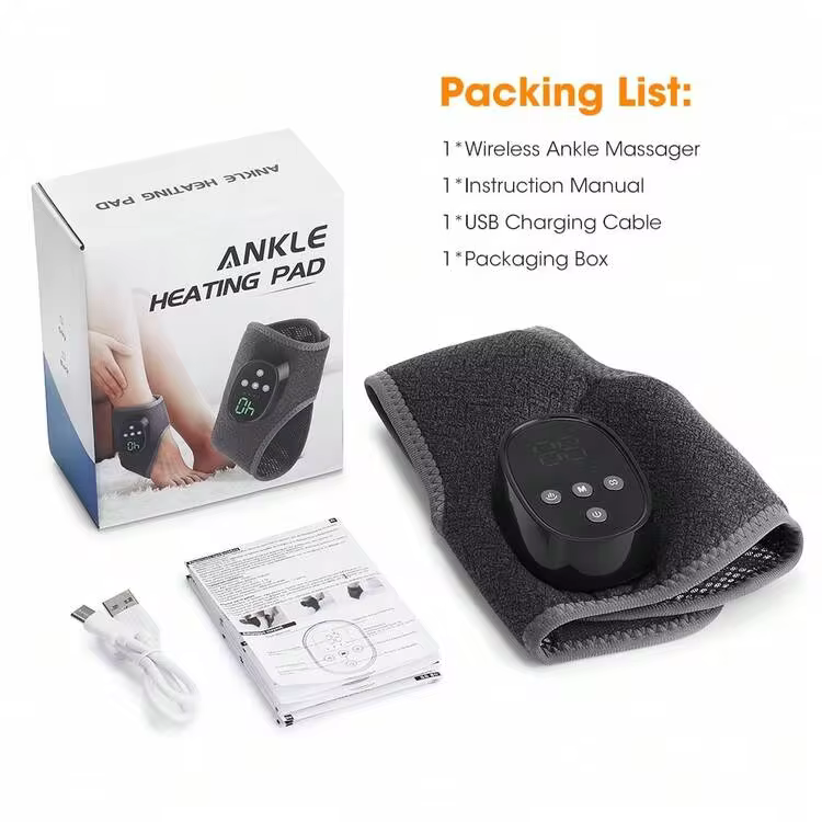 Hailicare 4 Heat Settings, 4 Vibration Modes, 3-In-1 Heated Vibrating Foot Massager, Rechargeable Wireless Universal For Left & Right Feet, Holiday Gift - Grey - View 12