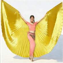 1pc Belly Dance Stage Performance Wings Dance Wings Stage Performance Props 360 Degree Cloak Butterfly Wings Gold Cape Street Photography Party Carnival Costume Nightclub Sexy Clothes - Wing - View 1
