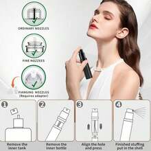 1Pc 10ml Black Refillable Perfume Atomizer, Bottom Refill Design Portable Mini Travel Spray Bottle - Xem 3