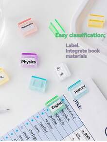 Transparent Colorful Push Clips - Multifunctional Office File Folder, Sliding Clip For Student Papers, Documents And Records Storage. Suitable For School, Office, Home And More - Sets - View 10
