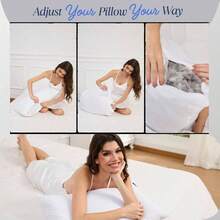 Adjustable Charcoal Foam Pillow U2013 28x16 In Classic Shape, Neck Shoulder Support U2013 3D Honeycomb Cooling Cover U2013 Pillow Side, Back, Stomach Sleepers - 1 + 28x16 - 蜂巢蓋 - 查看 9