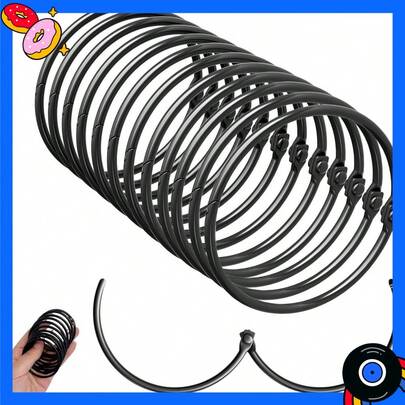 Shower Curtain Rings,Bathroom Shower Curtain Hooks Metal,Black Shower Curtain Rings Rust Proof,Anti-Drop Shower Rod Rings For Curtain,Shower Hooks For Shower Curtain Rod Bathroom Curtain Rings,12pcs
