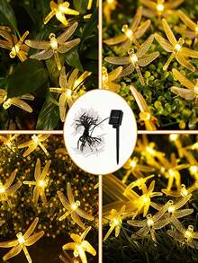 1 conjunto de luzes solares em formato de borboleta, com LEDs 3D em formato de borboleta, iluminação com gradiente multicolorido, à prova d'água, ideal para decoração de jardins, feriados, casamentos, acampamentos e festas. - Multicolorido - Ver 11