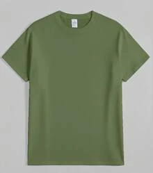 Men's Casual 100% Cotton Soft Crew Neck T-Shirt Daily Wear, High-Quality Plus-Size Pure Cotton Menswear,Mens Cotton T-Shirt, Paris Graphic Design, - 綠色 - 查看 4
