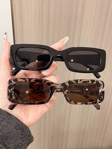 2 piezas Juego de gafas de estilo retro INS atemporal para mejores amigos, adecuado para la vida diaria, citas, fotos callejeras, se adapta a varias formas de rostro - Multicolor - Ver 6