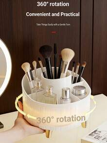 1 hộp đựng đồ trang điểm xoay 360 độ, hộp đựng cọ trang điểm đa chức năng, hộp đựng sơn móng tay, son môi, son bóng, tinh dầu, hộp đựng đồ dùng văn phòng phẩm dung tích lớn, hộp đựng điều khiển từ xa, quà tặng Ngày của Mẹ/Ngày lễ. - Nhiều màu - Xem 4