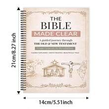 《圣经明晰指南》引导式学习笔记本，A5尺寸，全年圣经研读计划本，旧约概览，包含关键经文和反思空间，基督教用品，日记本，母亲节礼物 - A5 - 查看 2