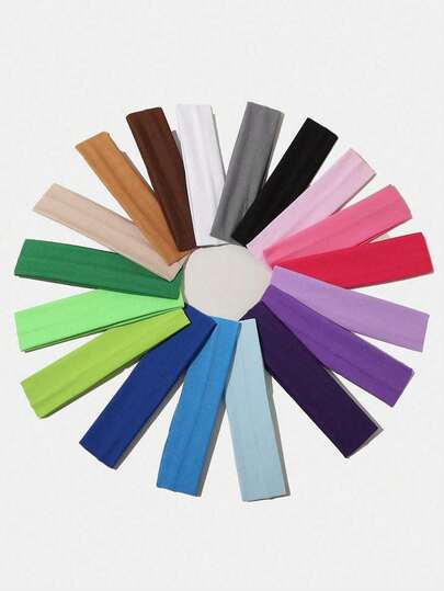 Set de 3/6/9 piezas de diademas casuales de colores aleatorios para niñas, adecuadas para uso diario y deportivo, diademas turbante, bandas para la cabeza