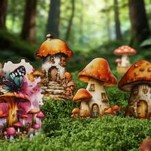 Dark Shadow Sticker Pack, The Story Of Mushroom House Series, Mushroom Themed Scrapbooking Stickers, Suitable For Decorating Journals, Phone Cases, Laptops, Albums, Luggage, Cups, Cards, DIY - Multicolor - View 2