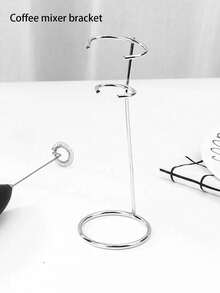 1pc Stainless Steel Milk Frother Holder, Frother Rack, Kitchen Coffee Milk Frother Stainless Steel Stand, Heavy Duty Stand For Various Coffee Frothers, Coffee Accessories, Coffee Storage Cabinet - Multicolor - View 10