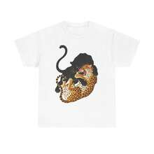 [Graphic Tee] 100% Cotton Jungle Fury Graphic Tee – Wild Jungle Aesthetic Unisex Streetwear Shirt, Spring Tops,  Summer Camisas, Autumn Short Sleeves Camiseta, S-7XL T-Shirt For All Body Types, Perfect For Dates, Outdoor Activities And Casual Wear - 白色 - 查看 1
