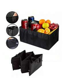 Multipurpose Car Trunk Organizer: Foldable, Durable, And Waterproof Storage Bag For SUVs, Back Seats, And More. - A - View 3