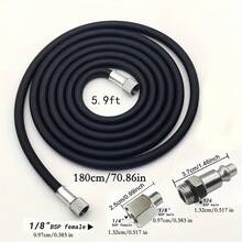 Ống dẫn khí nén bện 6ft dành cho súng phun sơn, có đầu nối Paasche và van điều chỉnh 1/4" cho máy nén khí. - ống dẫn khí súng phun - Xem 3