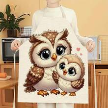 母亲节图案围裙一件装，创意趣味时尚印花围裙，厨房烹饪家务清洁围裙，创意家居围裙 - 彩色 - 查看 5