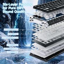 ATTACK SHARK Teclado de juego con cable R68 HE de fibra de carbono, 8000Hz de activación rápida, precisión de 0.005mm RT, 68 teclas con interruptor magnético, activación ajustable, pulsación táctil, iluminación RGB para PC - Ver 9