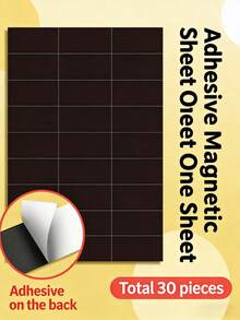 1pc 300pcs Magnetic Sheets With Adhesive Backing, Magnetic Blackboard Stickers, Strong Adhesive For Teachers And Office Use - A - View 5