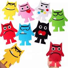 hoojojo 7pcs Felt Emotion Monster Hand Puppets - Interactive Storytelling Puppets - Emotion & Color Recognition - Perfect Gift - Multicolor - View 4