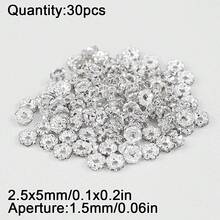 30颗4-10毫米镀铜花形压接珠，隔珠，适用于DIY手链项链首饰制作 - 水鑽花珠 - 查看 10