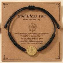 1 chiếc vòng tay mặt dây chuyền hình Chúa Giê-su tối giản thời trang, vòng tay dệt màu đỏ, vòng tay may mắn, thẻ thánh giá Phục Sinh, vòng tay màu đỏ có thể điều chỉnh, phù hợp cho phụ nữ đeo hàng ngày, quà tặng chị em gái, quà sinh nhật, quà gia đình, quà Valentine, quà kỷ niệm. - Nhiều màu - Xem 7