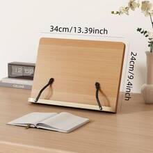 8-stufiger einstellbarer Holz-Leseständer | Ergonomischer Vintage Buchständer - Faltbarer Tischhalter mit hochelastischer Klemme, geeignet für Bücher, Laptops, Tablets und Zeichnen - Verschiedenfarbig - Übersicht 17