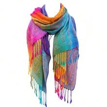 Rainbow Cashew Pashmina Scarf - Large Soft Warm Shawl Wrap, Versatile Headscarf For Women, Winter Accessory - Meihua - View 8