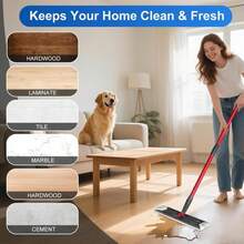 Aifacay Mop Replacement Pads For Ocedar H2prO Flat Mop System, 2 Pack Microfiber Mop Heads Replacements For O-Cedar H2pro Flat Mop, High-Friction PP Fibers Added Washable Mop Refills - ColorA - 查看 6