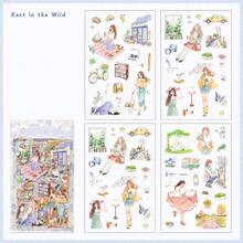 1 Sheet Funny Time Collection Series Character Pattern Stickers, Scrapbooking Material DIY Stickers For Children Funny Stickers Kindle Scrapbook Supplies Laptop Sticker - Multicolor - View 16