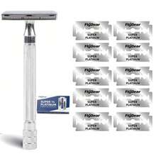 Double-Edged Metal Razor Traditional Men'S Double-Edged Razor Manual Beard Shaver Aluminum Alloy Handle Manual Old-Style Razor Men'S Double-Edged Razor, Suitable For 10 Occasions Perfect For Men'S Grooming, Essential Tool For Daily Shaving - Multicolor - View 11