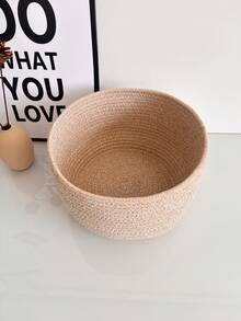 1个绳编植物篮，乡村现代风柳条篮，落地式花盆收纳盒，农舍家居装饰，手工圆形花盆，复古纯色大容量花盆，桌面植物架，室内绿植篮，置物架篮，用途广泛：- 桌面装饰 - 办公室装饰 - 派对、活动、节日和生日派对花盆 - A - 查看 8